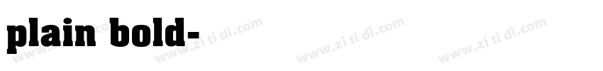 plain bold字体转换